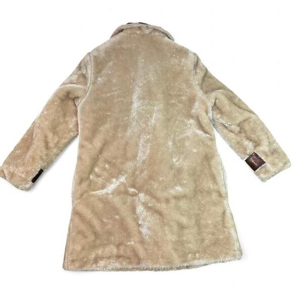 Vintage 70s Fingerhut Women’s 14 Faux Fur Leather Collar Coat Retro Jacket - Picture 7 of 8